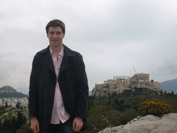 Tim and the Acropolis, from Filopappos Hill