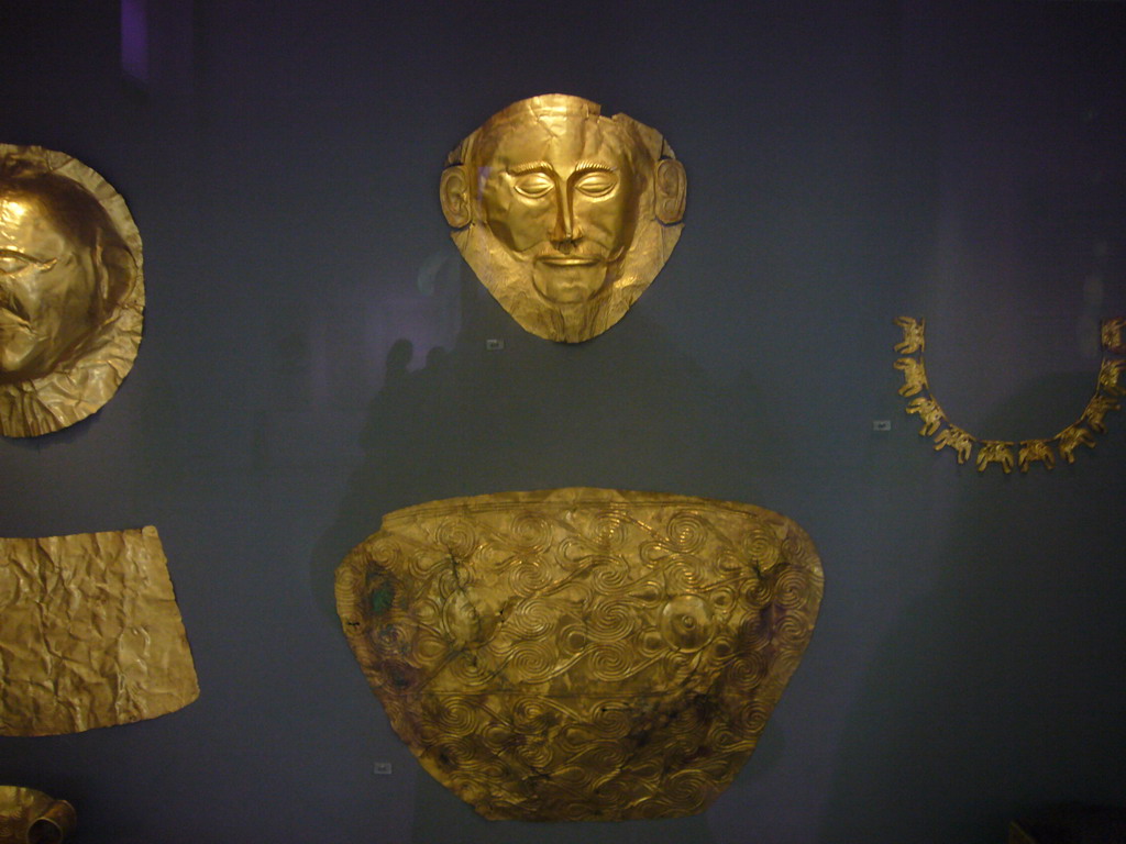 The Mask of Agamemnon from Mycenae, in the National Archaeological Museum