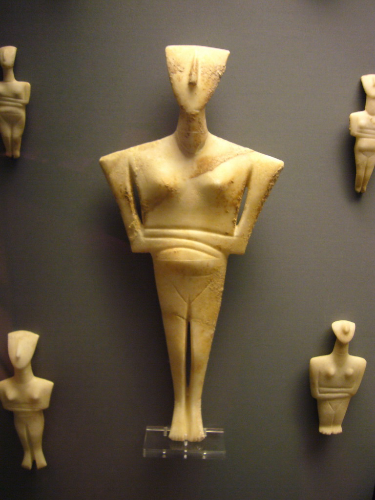Cycladic figurine, in the National Archaeological Museum