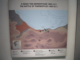 Explanation on the Battle of Thermopyles, in the National Archaeological Museum