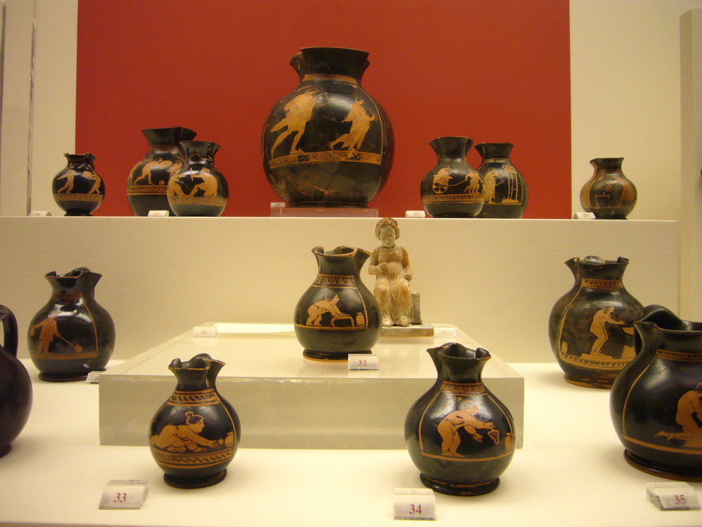 Red-figured vases, in the National Archaeological Museum