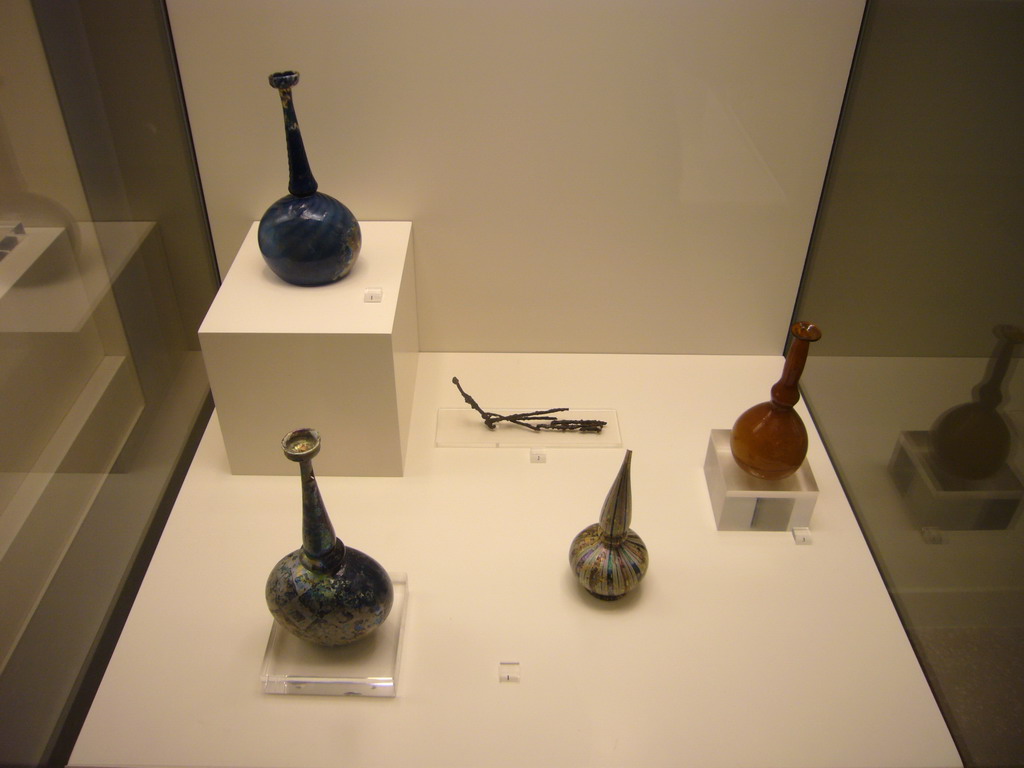 Glass vases, in the National Archaeological Museum