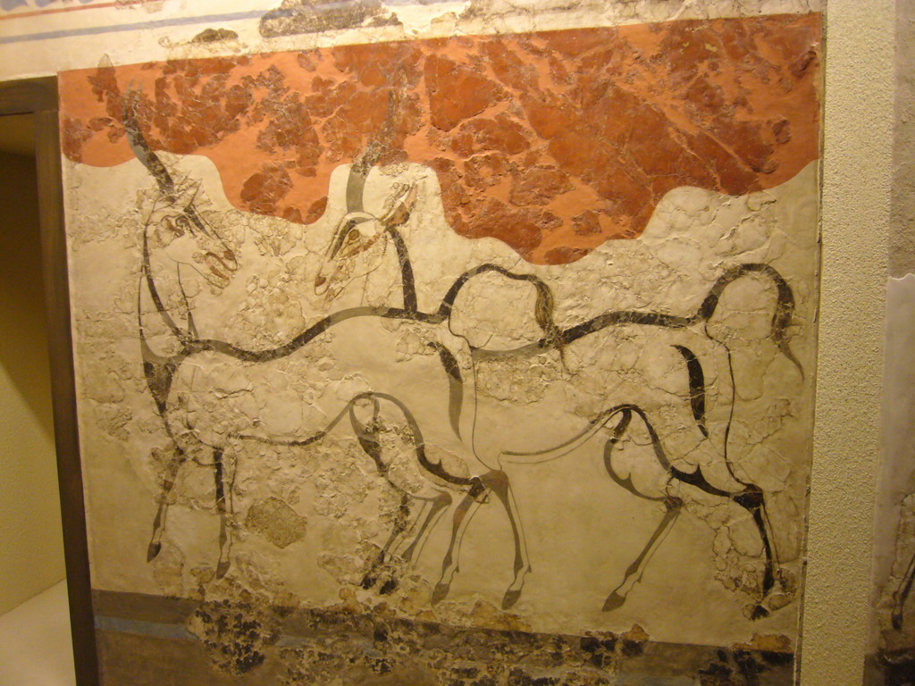 Fresco from Santorini, in the National Archaeological Museum