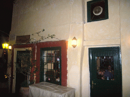 The front of the restaurant Psara`s in the Plaka district, by night