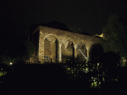 Left side of the Fethiye Camii (Mosque of the Conqueror), by night