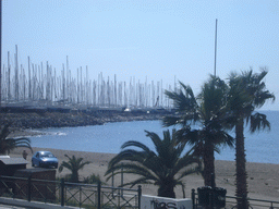 Pier with small boats near Piraeus