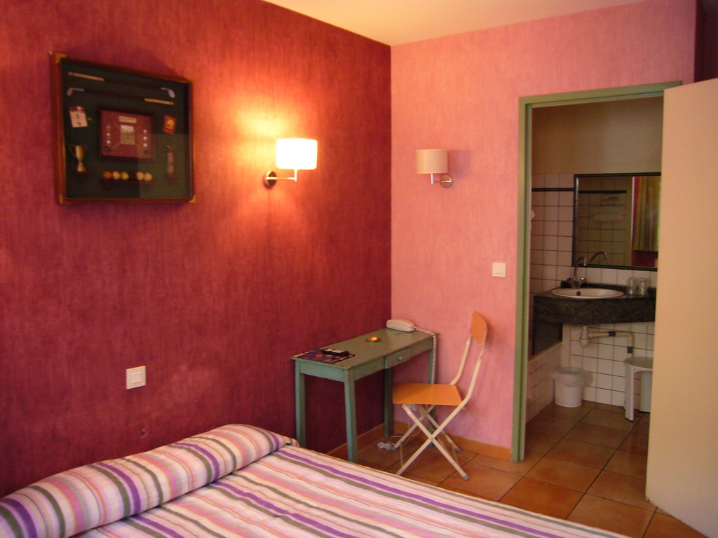 Interior of our first room in the Vert Hôtel