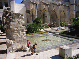 Fountains in the garden of the Temple Saint Martial