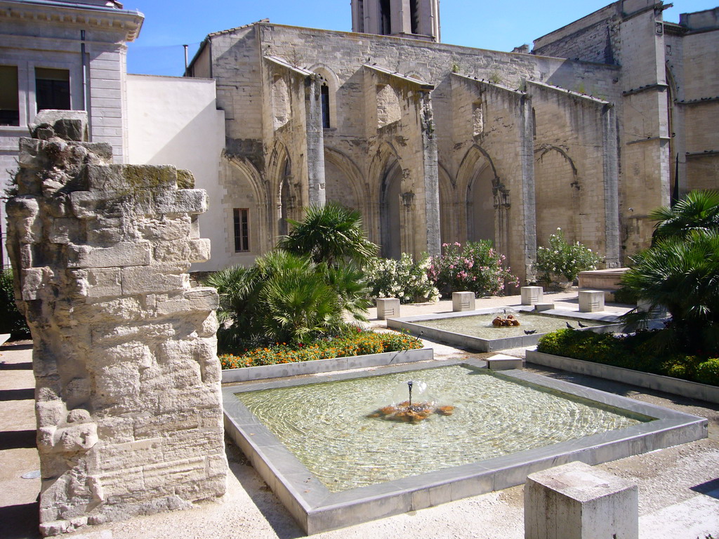 Fountains in the garden of the Temple Saint Martial