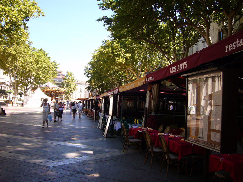 Restaurants at the Place de l`Horloge square