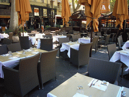 Restaurant at the Place de l`Horloge square
