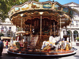 Carousel at the Place de l`Horloge square