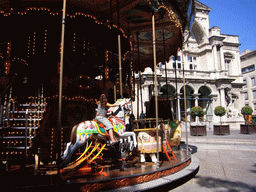 Carousel and Opera at the Place de l`Horloge square