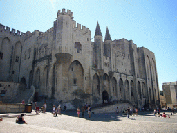 The Place du Palais square and the front of the Palais des Papes palace