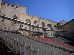 Grandstand at the Cour d`Honneur courtyard at the Palais des Papes palace