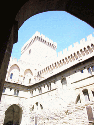 Walls and tower at the Cloister at the Palais des Papes palace