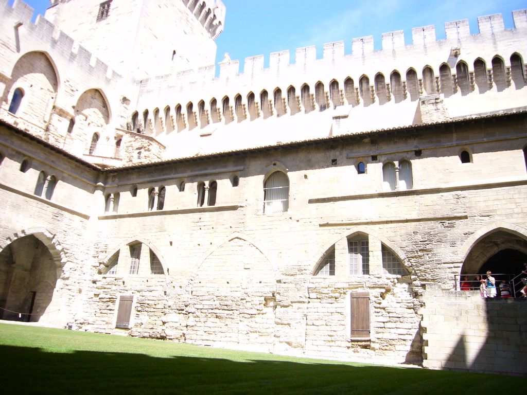 Walls and tower at the Cloister at the Palais des Papes palace