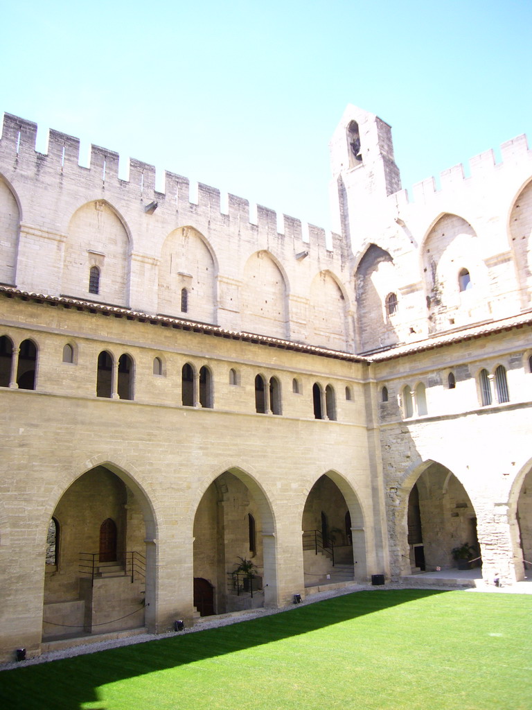 Walls and tower at the Cloister at the Palais des Papes palace