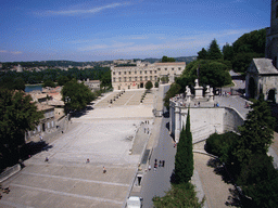 The north side of the Place du Palais square and the Musée du Petit Palais museum, viewed from the roof of the Palais des Papes palace