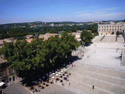 The north side of the Place du Palais square and the Musée du Petit Palais museum, viewed from the roof of the Palais des Papes palace