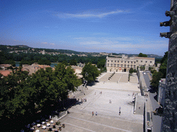 The north side of the Place du Palais square and the Musée du Petit Palais museum, viewed from the roof of the Palais des Papes palace