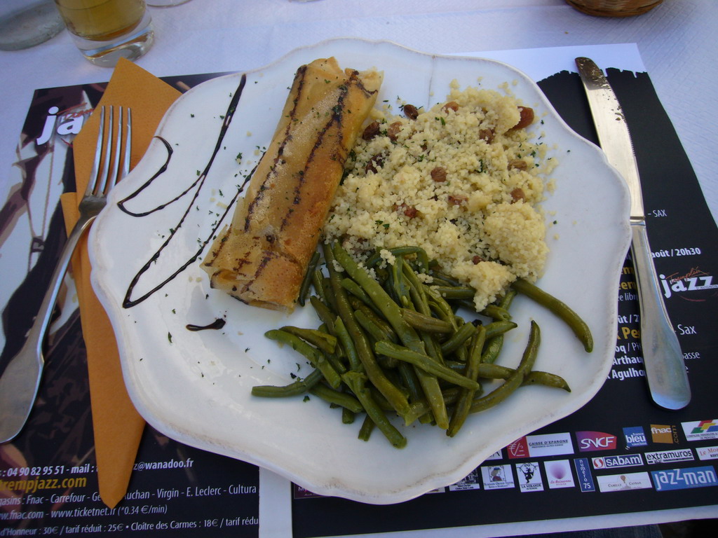 Food at our lunch restaurant in the city center