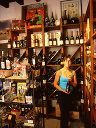 Interior of a wine shop in the city center
