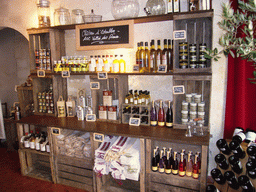 Bottles of liquor in a shop in the city center