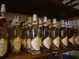 Bottles of vinegar in a shop in the city center
