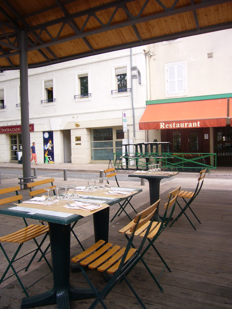 Terrace of our lunch restaurant in the city center