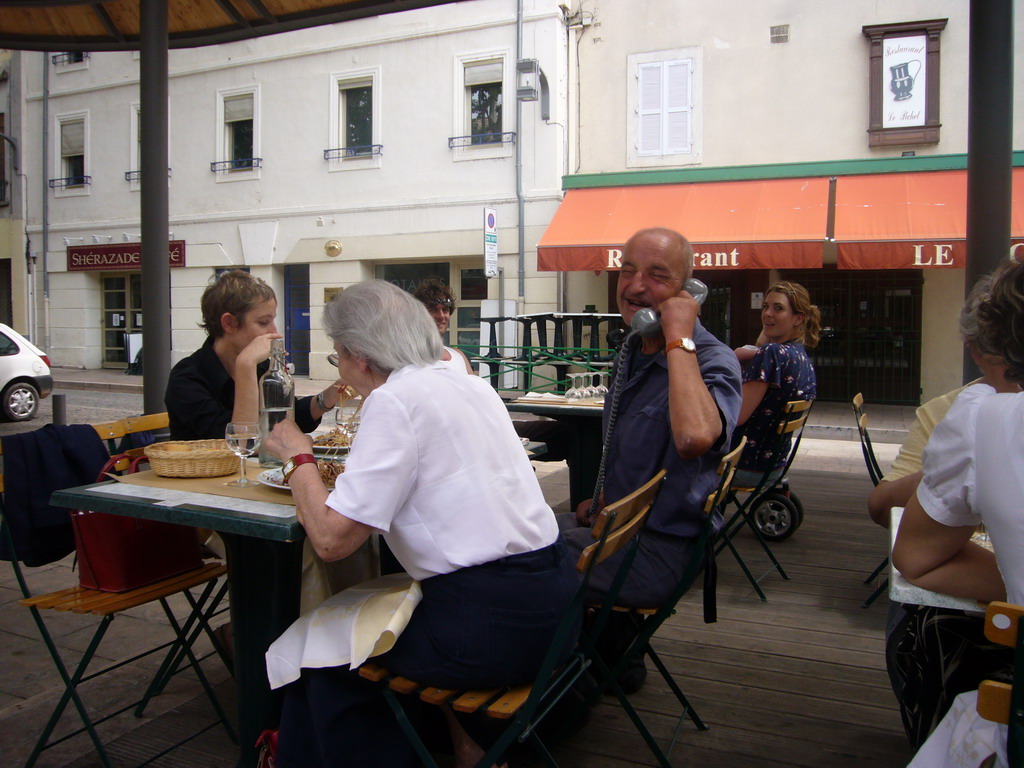 Terrace of our lunch restaurant in the city center