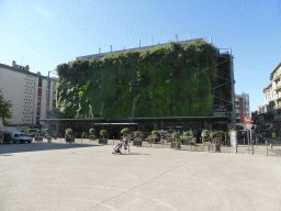 North side of the Les Halles marketplace and parking garage at the Place Pie square