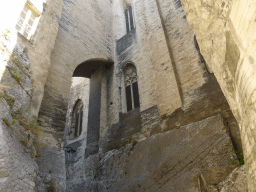 Passageway through the south side of the Palais des Papes palace at the Rue Peyrollerie street