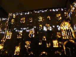 avignon_2_089 - 265 kb - 1024x768 - The southern wall at the Cour d`Honneur courtyard of the Palais des Papes palace, during the Les Luminessences d`Avignon light show, by night The southern wall at the Cour d`Honneur courtyard of the Palais des Papes palace, during the Les Luminessences d`Avignon light show, by night