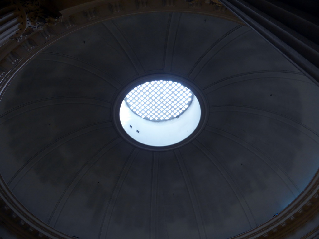 The dome of the Synagogue d`Avignon at the Place Jérusalem square