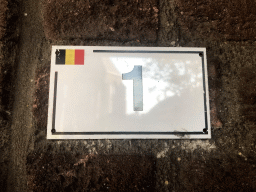 Belgian house number at the Singel street