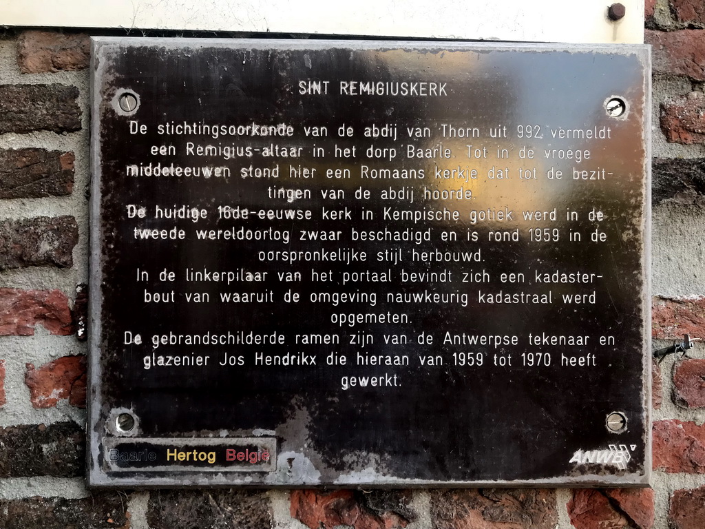 Information on the St. Remigius Church