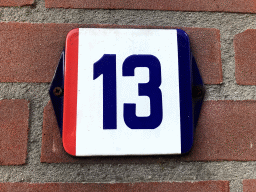 Dutch house number at the Nieuwstraat street