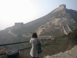 Miaomiao with the Sixth and Seventh Tower of the North Side of the Badaling Great Wall, viewed from a path near the Eighth Tower