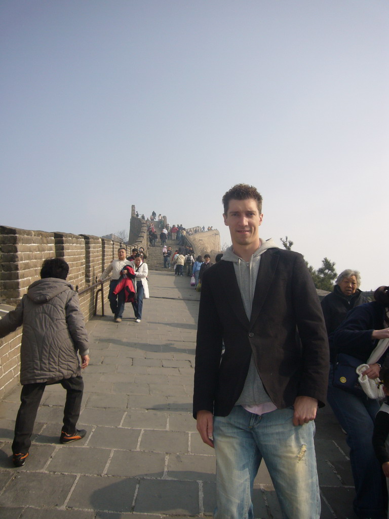 Tim on the Badaling Great Wall inbetween the Seventh and Eighth Tower of the North Side