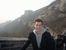 Tim on the Badaling Great Wall inbetween the Seventh and Eighth Tower of the North Side, with a view on the Sixth Tower