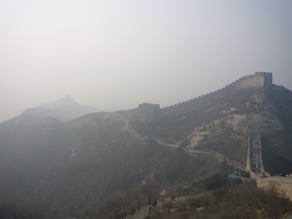 The Seventh, Sixth, Fifth and Fourth Tower of the North Side of the Badaling Great Wall, viewed from near the Eighth Tower