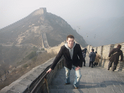Tim on the Badaling Great Wall near the Eighth Tower of the North Side, with a view on the Seventh Tower