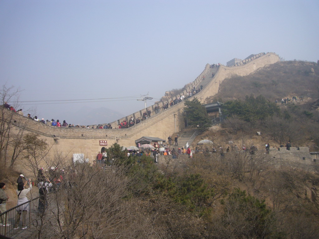 The Eighth Tower of the North Side of the Badaling Great Wall, viewed from a path near the Seventh Tower