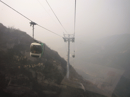 The cable lift from the Badaling Great Wall, viewed from the cable cart