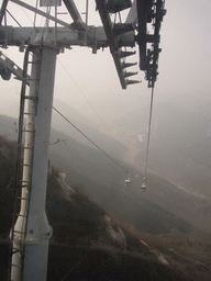 The cable lift from the Badaling Great Wall, viewed from the cable cart