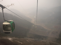 The cable lift from the Badaling Great Wall, viewed from the cable cart