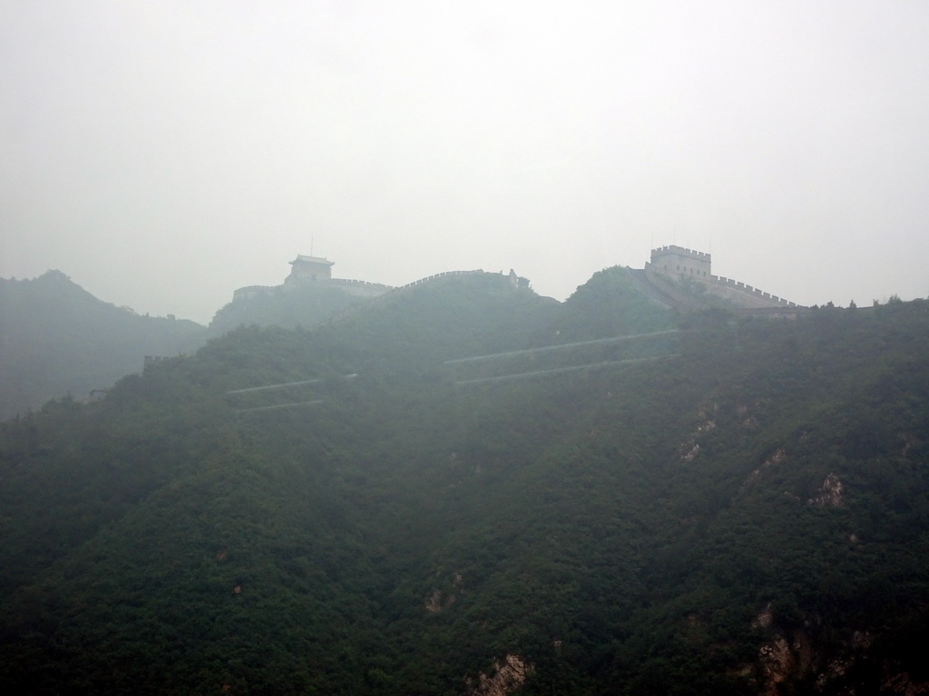 The Juyongguan Great Wall, viewed from the tour bus on the G6 Jingzang Expressway