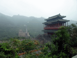 Pavilion of the Juyongguan Great Wall, viewed from the tour bus on the G6 Jingzang Expressway