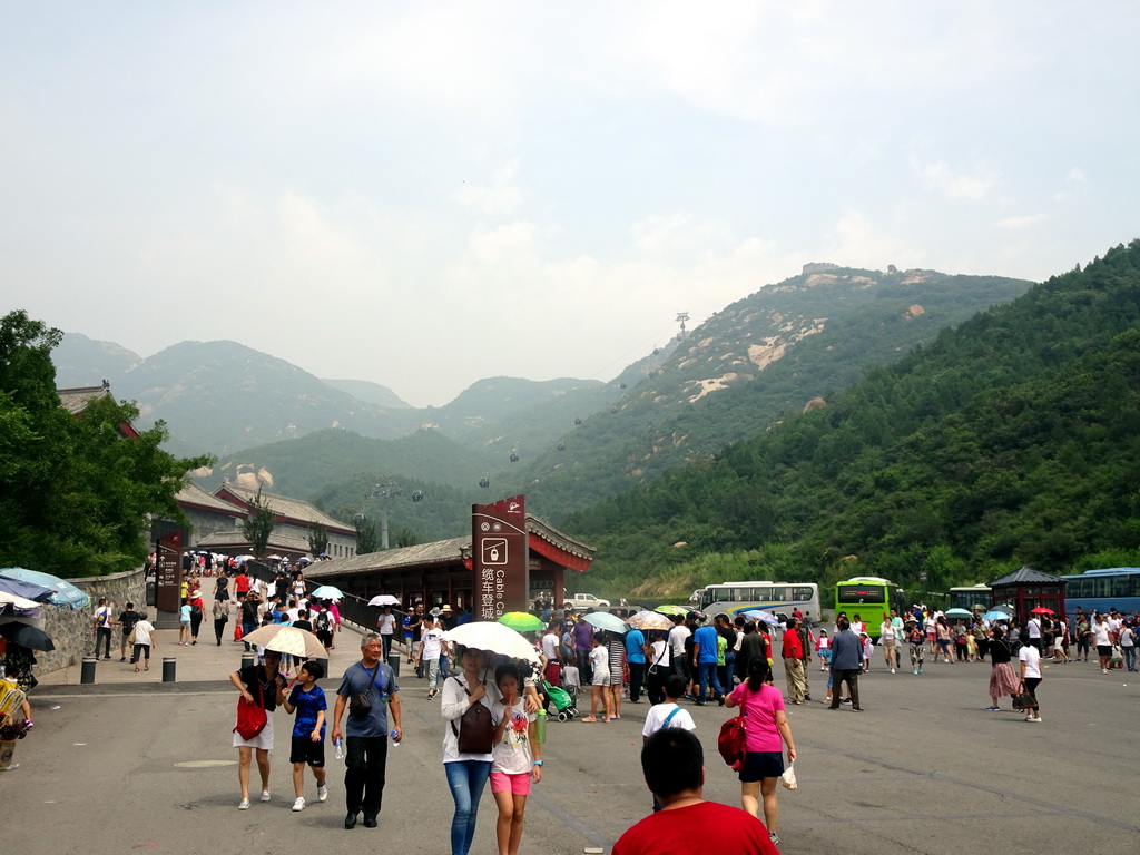 The cable lift to the Badaling Great Wall, viewed from the parking lot